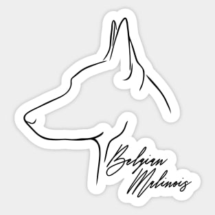 Belgian Malinois Dog Profile Sticker